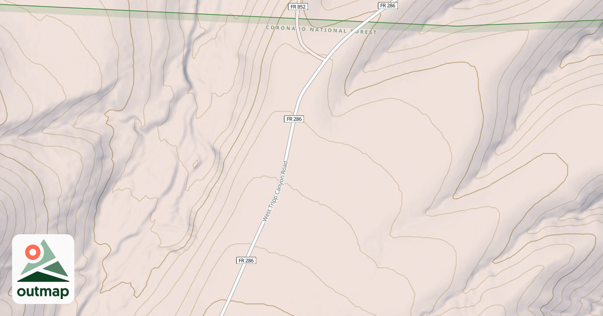 Map of TRIPP CANYON