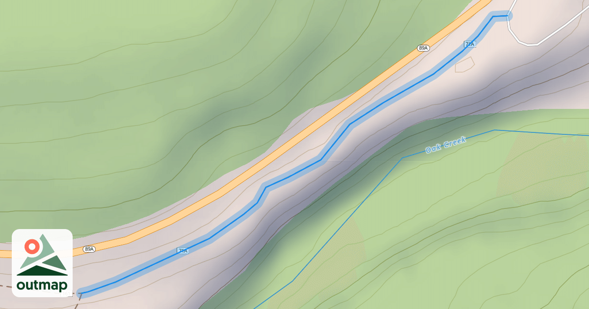Map of Oak Creek Spur A