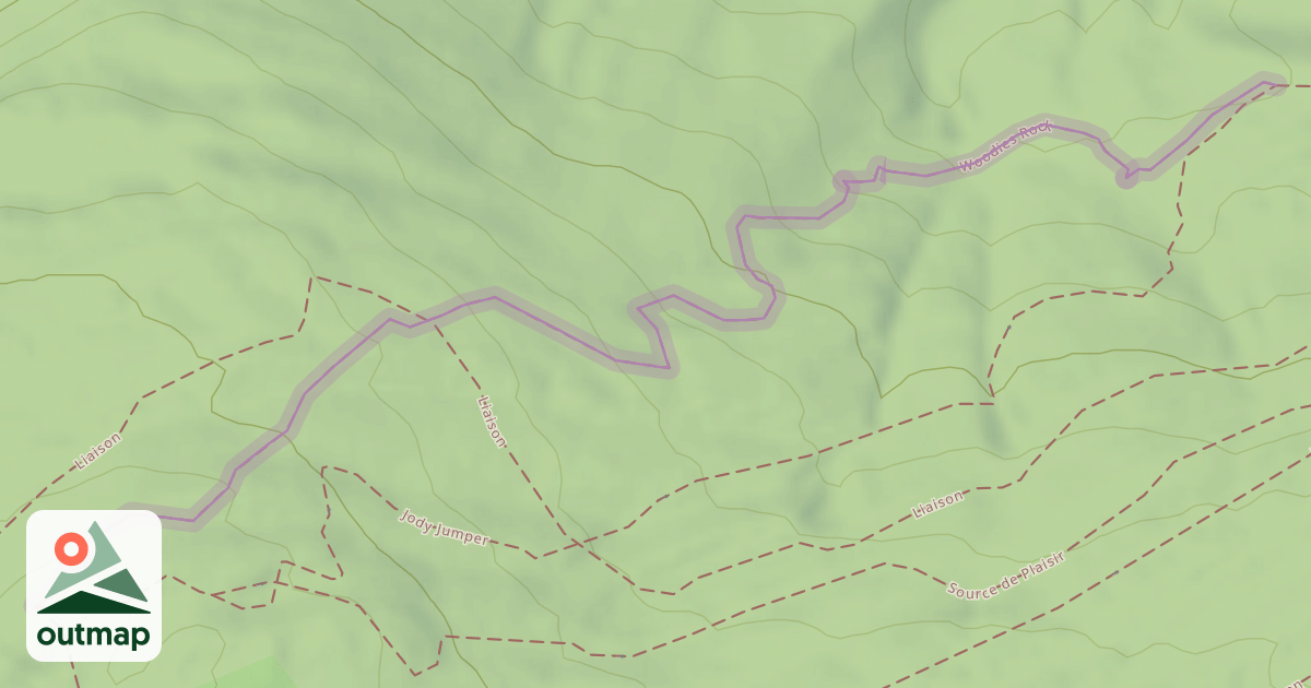 Map of Woodies Rock