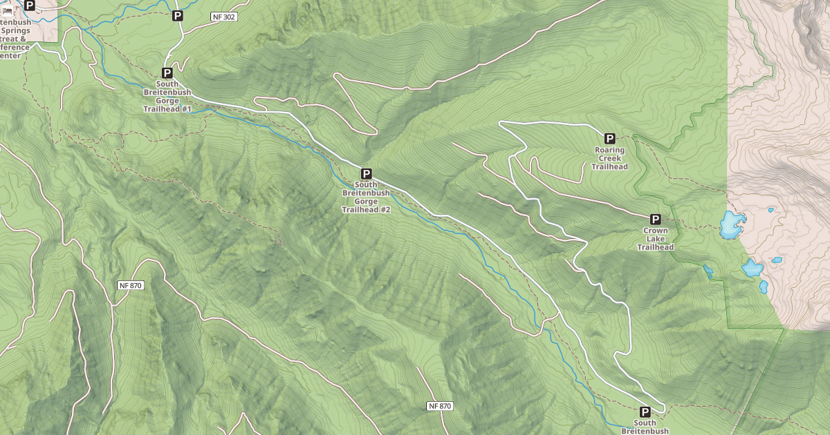 Map preview of SOUTH BREITENBUSH ROAD
