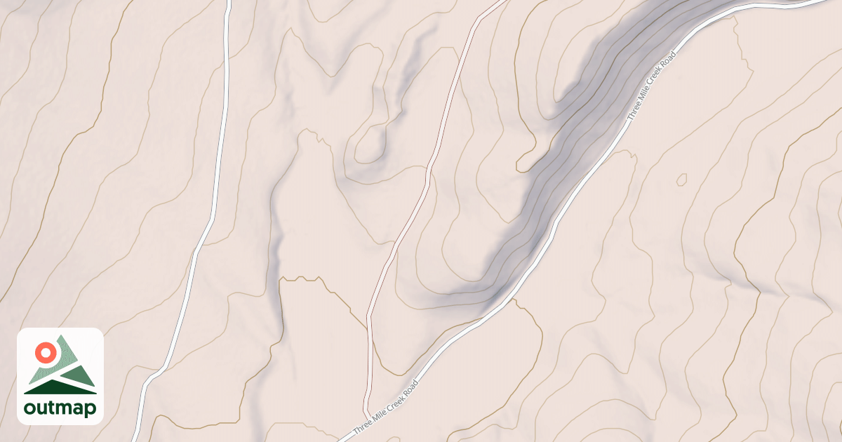 Map of MIDDLE THREEMILE SPUR