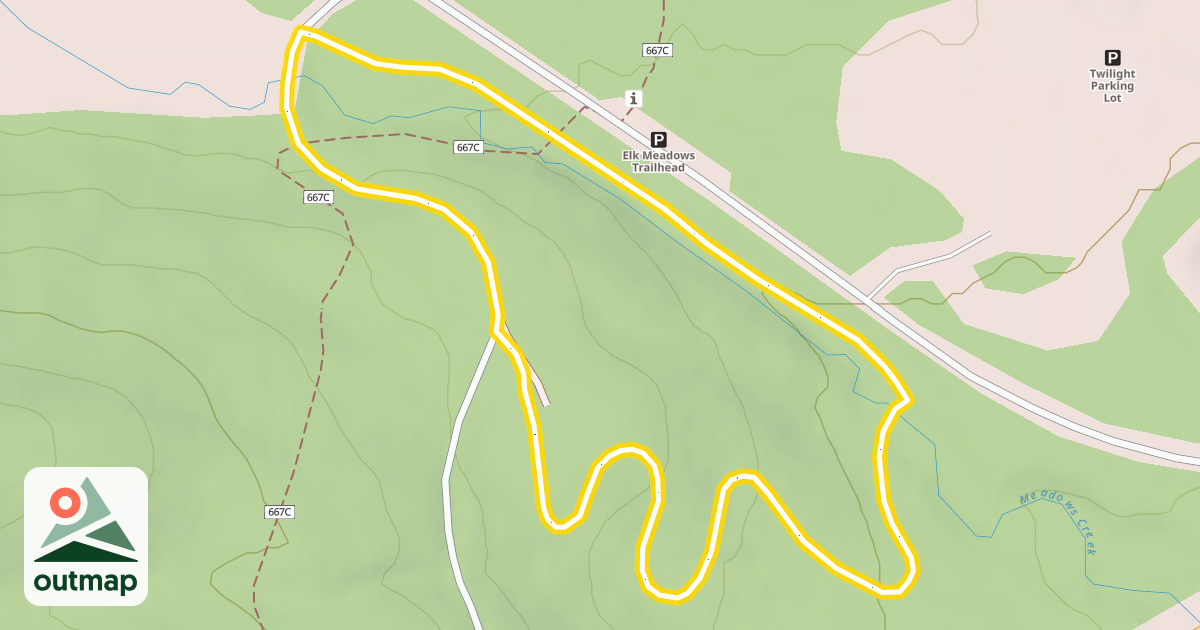 Map of Meadows Creek Loop