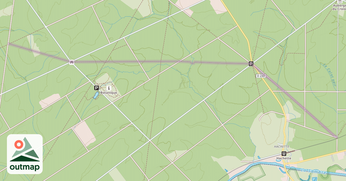 Map of Sentier d'Hecq à Hachette