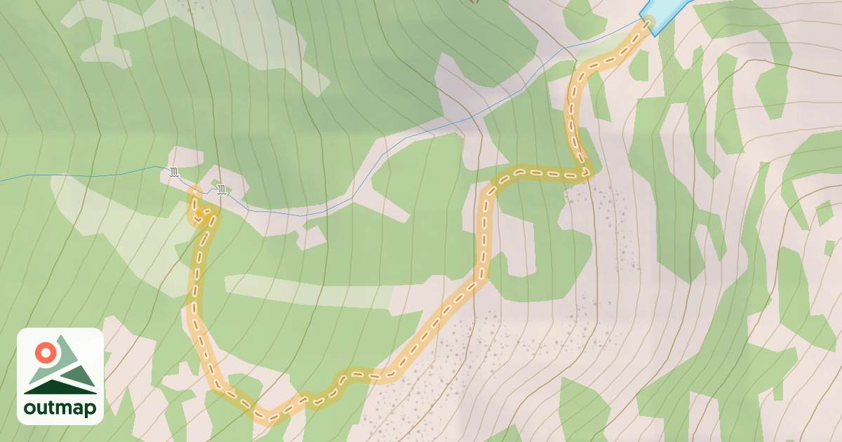 Map of Hanging Lake winter trail