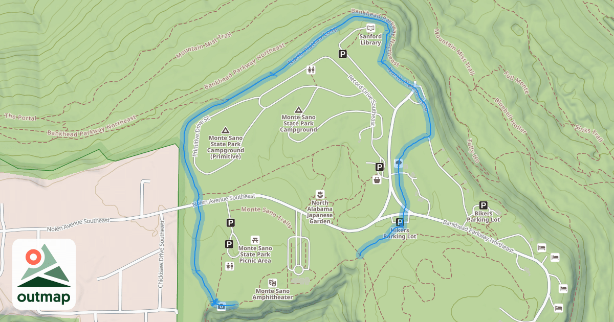 Map of North Plateau Loop