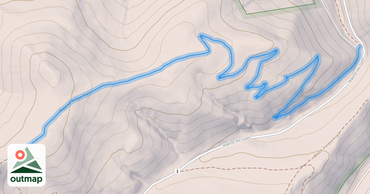 Map of Wakina Ridge Trail