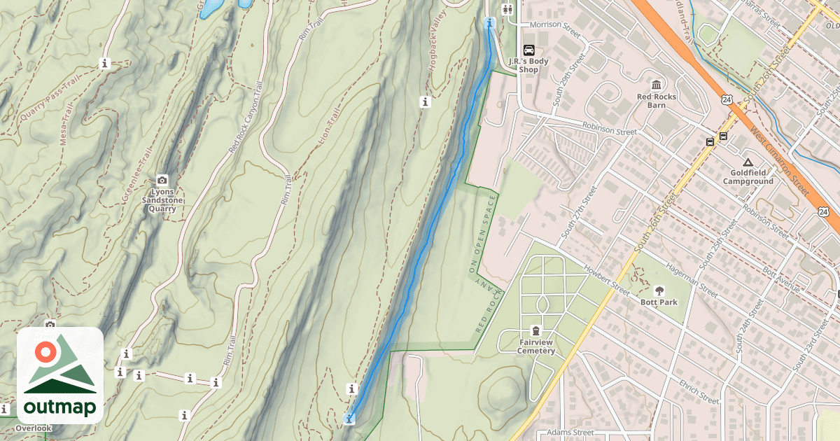 Map of Ft. Hayes Trail