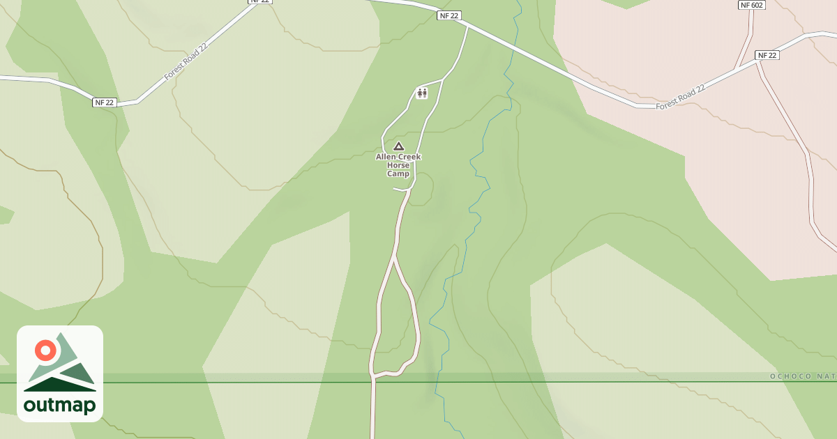 Map of ALLEN CREEK HORSE CAMPGROUND