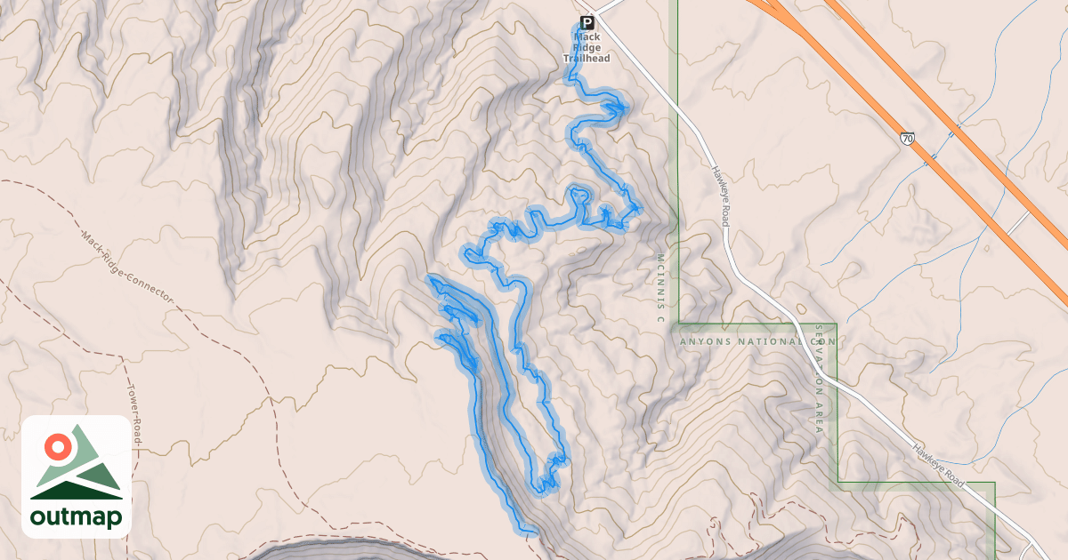 Map of Hawkeye Trail