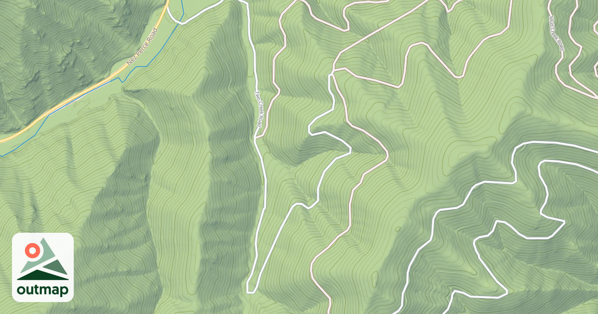 Map of (FDR) ONE CREEK-TWO CREEK