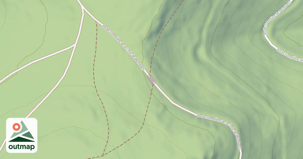 Map of Route Forestière de la Croix de Beimbach