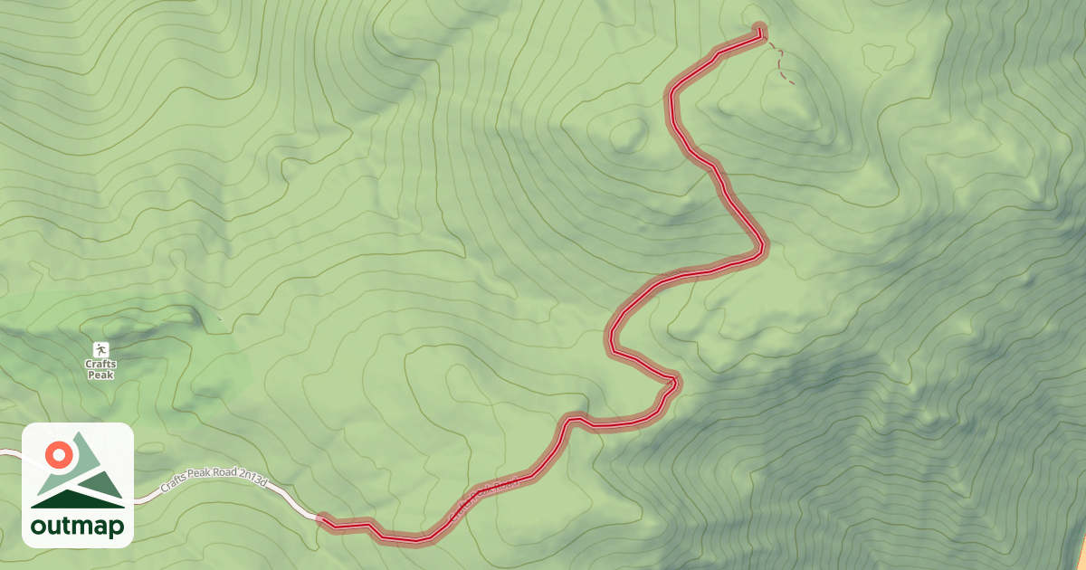 Map of Crafts Peak Road