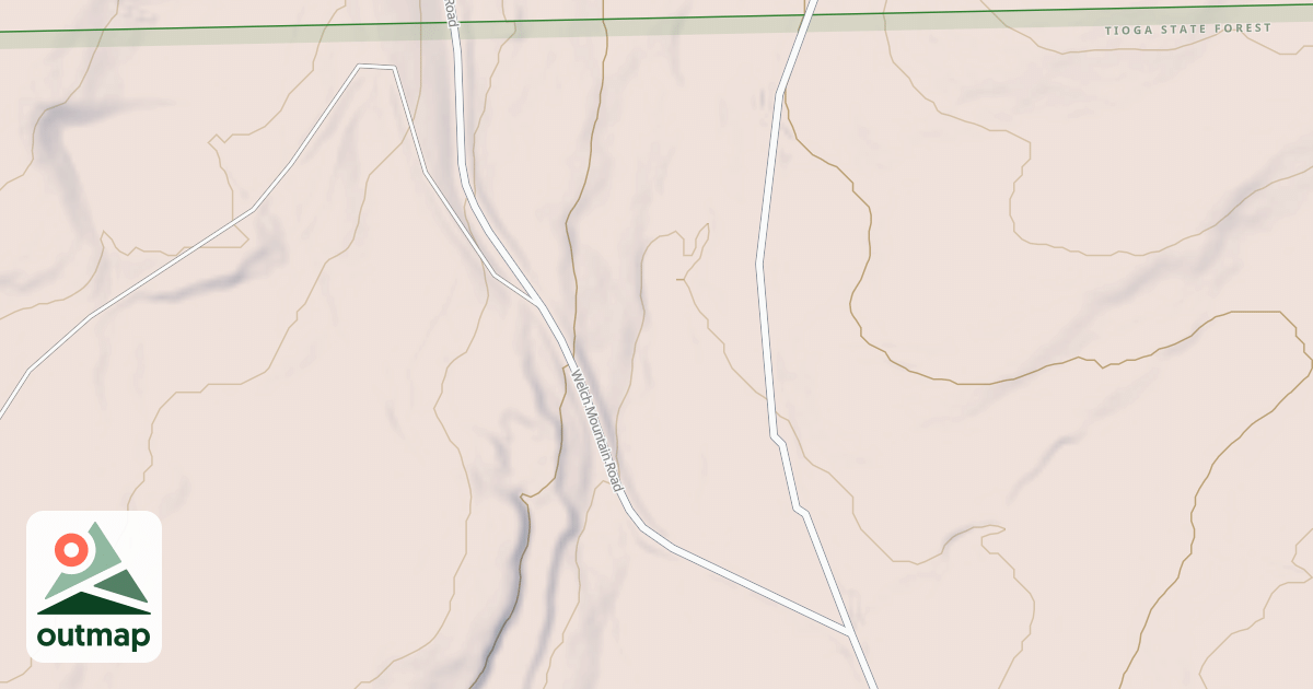 Map of Armenia Mountain Snowmobile Trails in Tioga