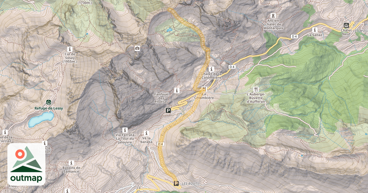 Map of Col du Midi — Les Bouts