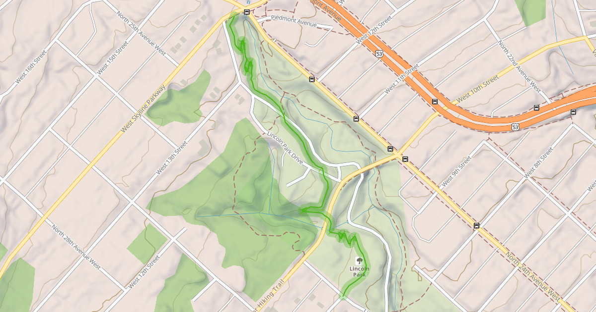Map preview of Miller Trail