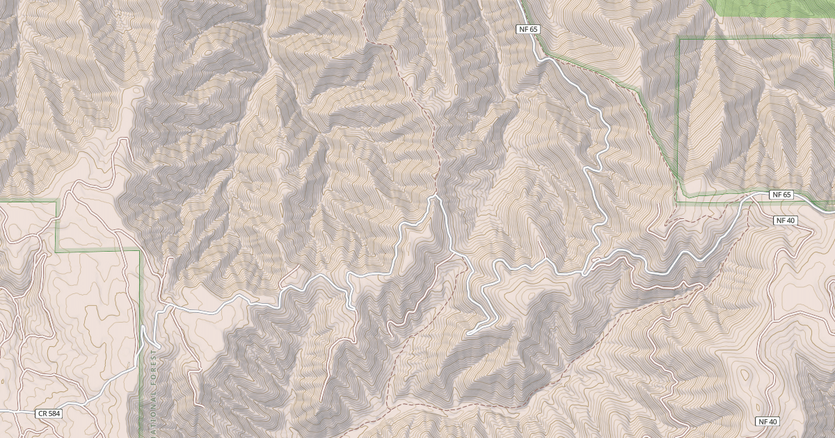 Map preview of Tiger Ridge Trail
