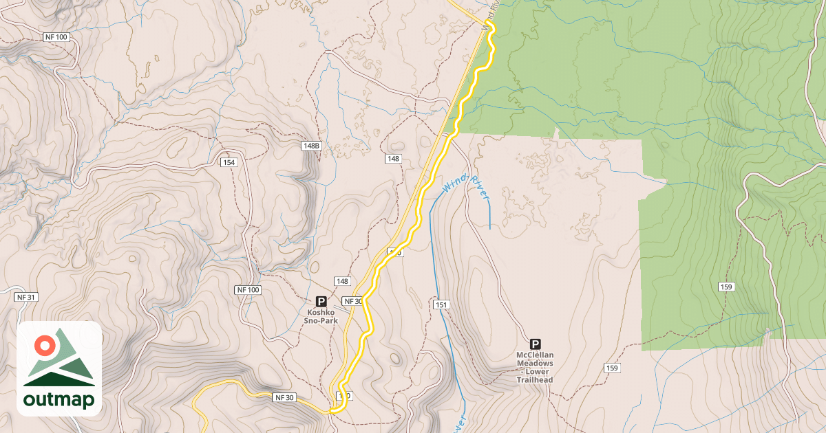 Map of Snofoot Trail #150