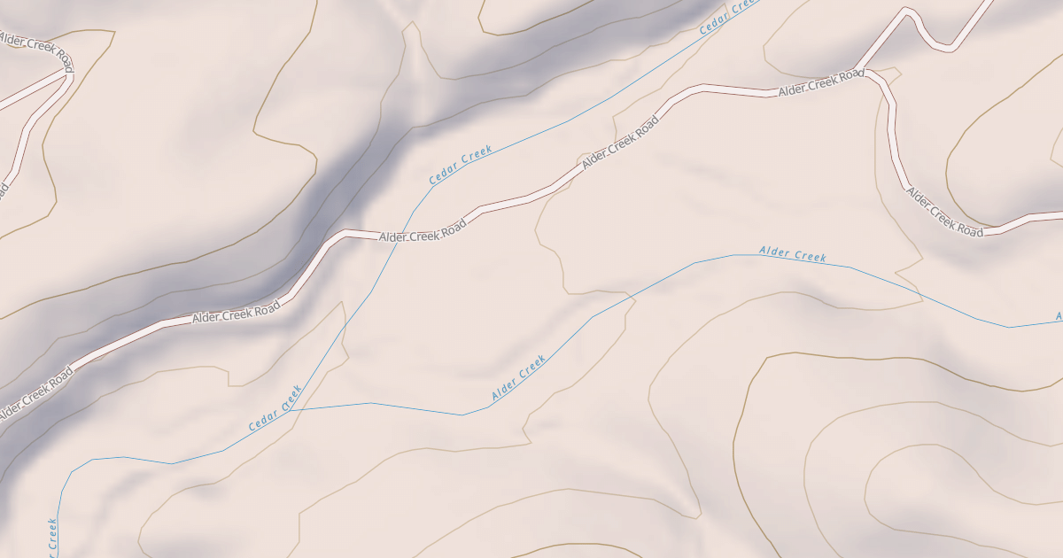 Map preview of ALDER CREEK C.G.