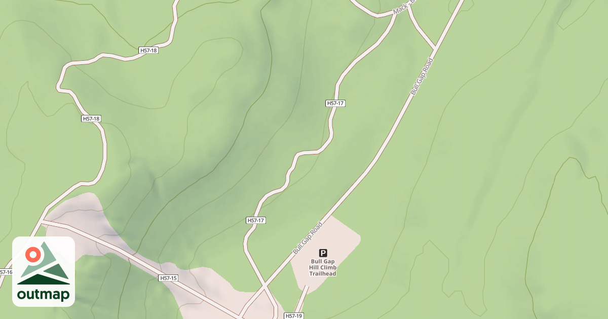Map of Bull Gap Hca Access Trail