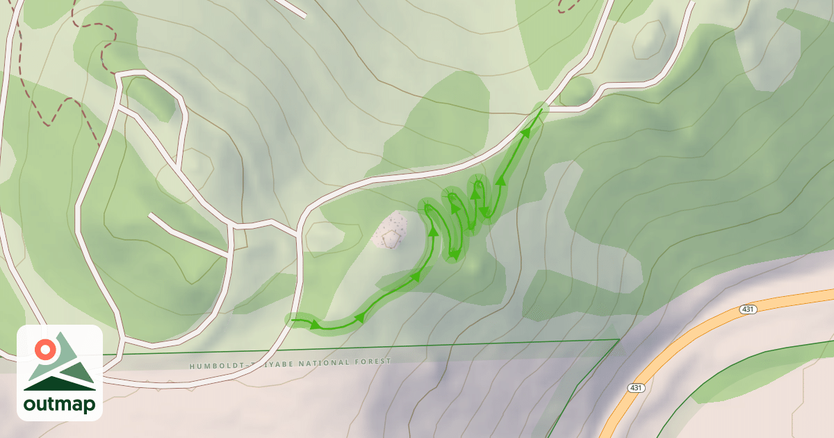 Map of High Fives Trail