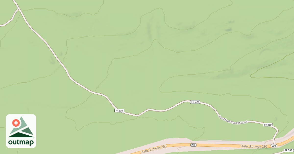 Map of FOX CR CUT-OFF