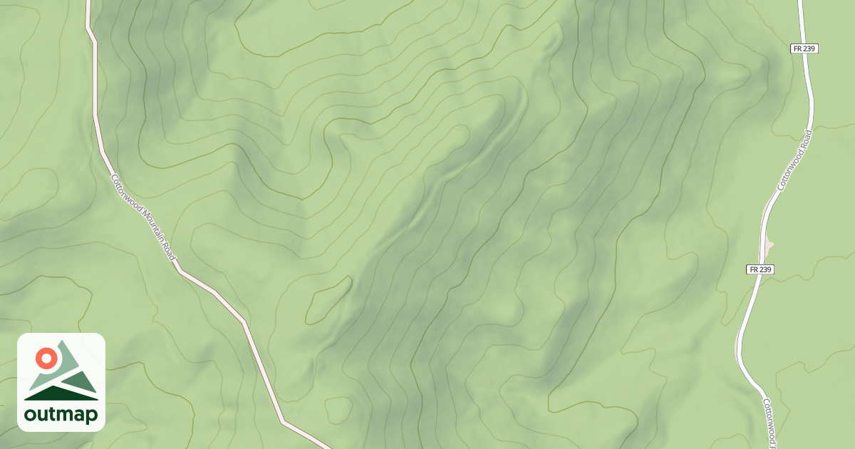 Map of COTTONWOOD MOUNTAIN A