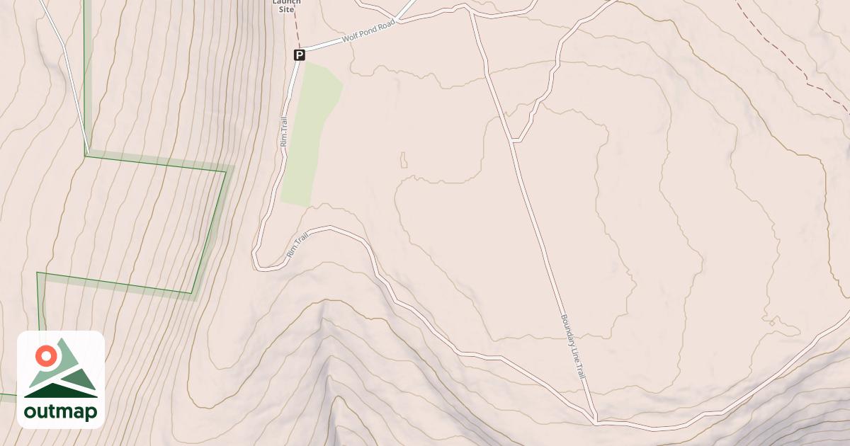 Map of Haldeman & Greenland Tracts - Snowmobile Trails