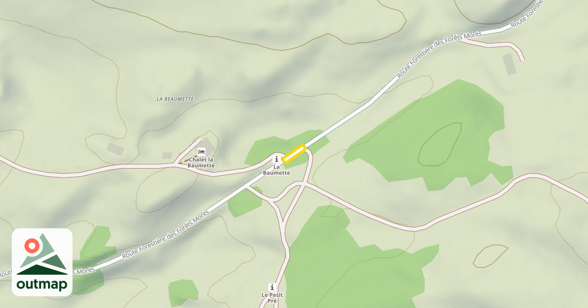 Map of Route Forestière des Forêts Monts