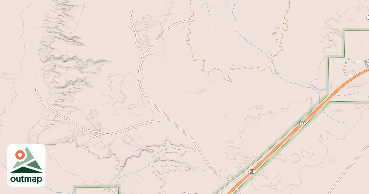 Map of M-28 SPUR 3661