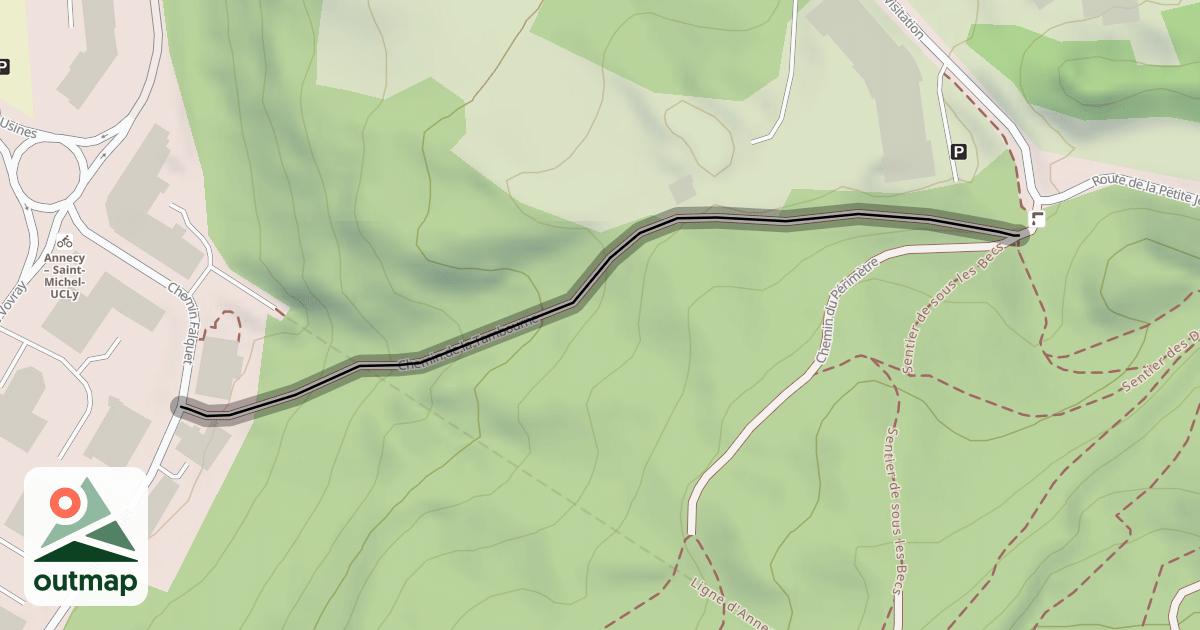 Map of Chemin de la Tambourne
