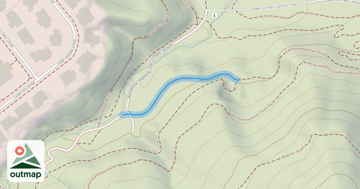 Map of Silica Pit Trail