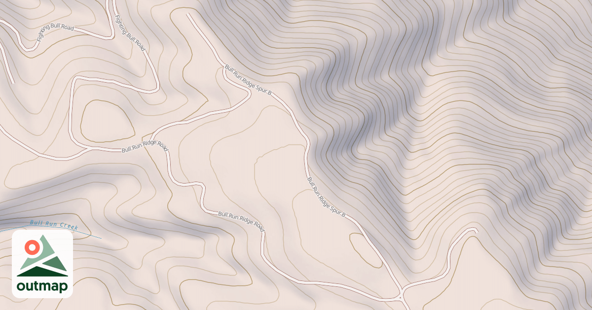 Map of BULL RUN RIDGE SPUR B