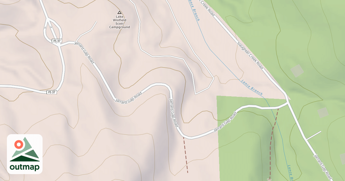 Map of LAKE WINFIELD SCOTT BR B
