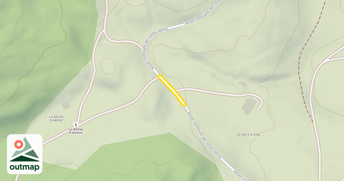 Map of Route Forestière des Forêts Monts