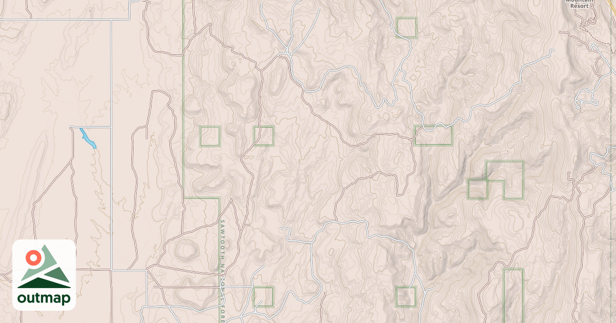 Map of LANGFORD FLAT