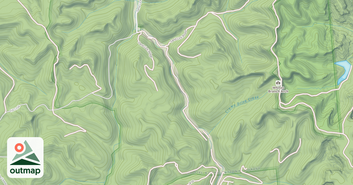 Map of SAND LICK FORK