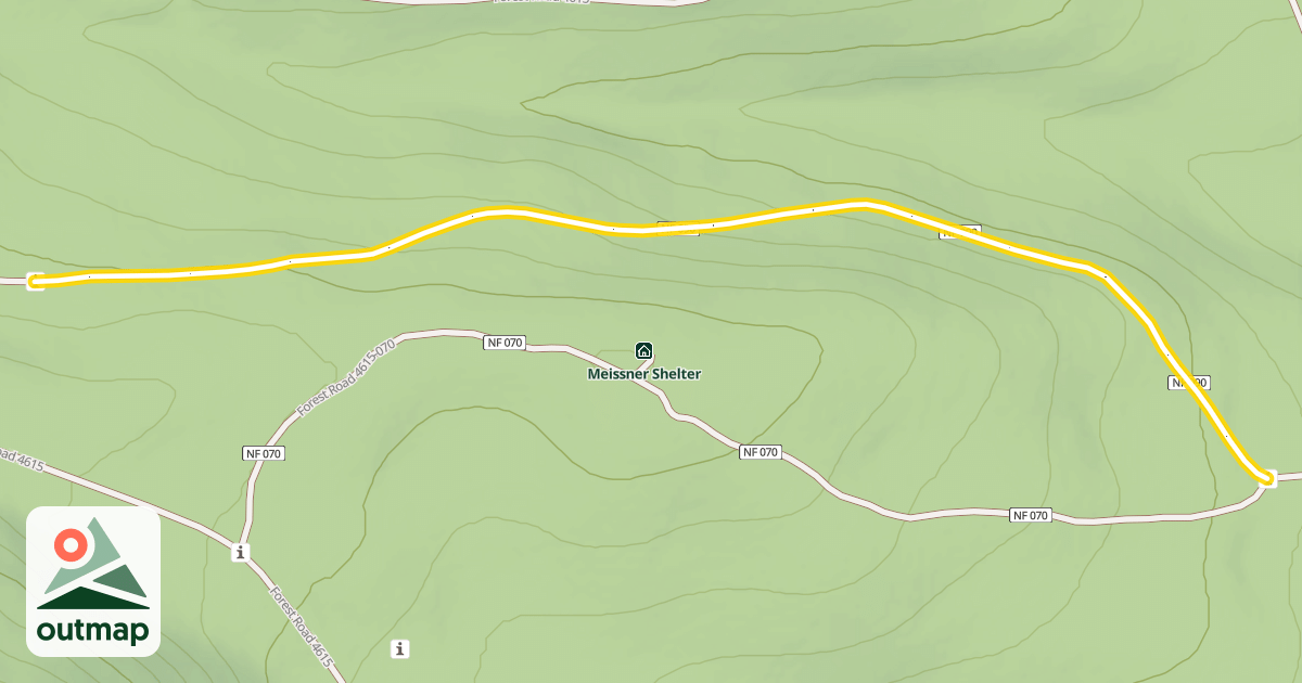 Map of Forest Road 4615-090