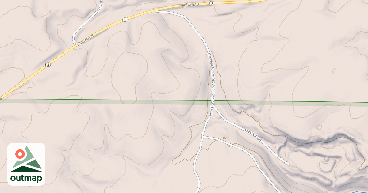 Map of DINNER BUCKET RIDGE