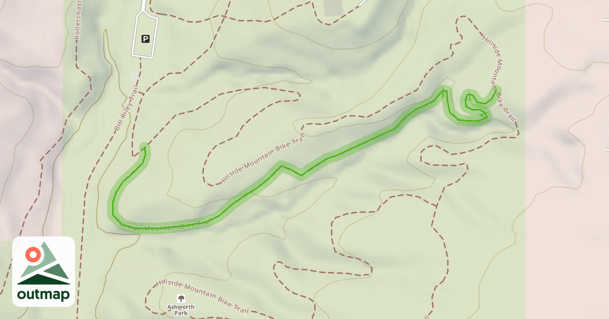 Map of Hillside Mountain Bike Trail