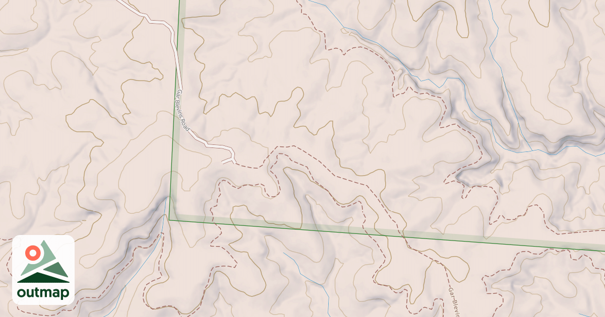 Map of Gar Blevins Multiple Use Trail (Segment B)
