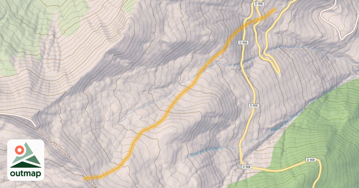 Map of Vallon de Chancelaye Hors Piste