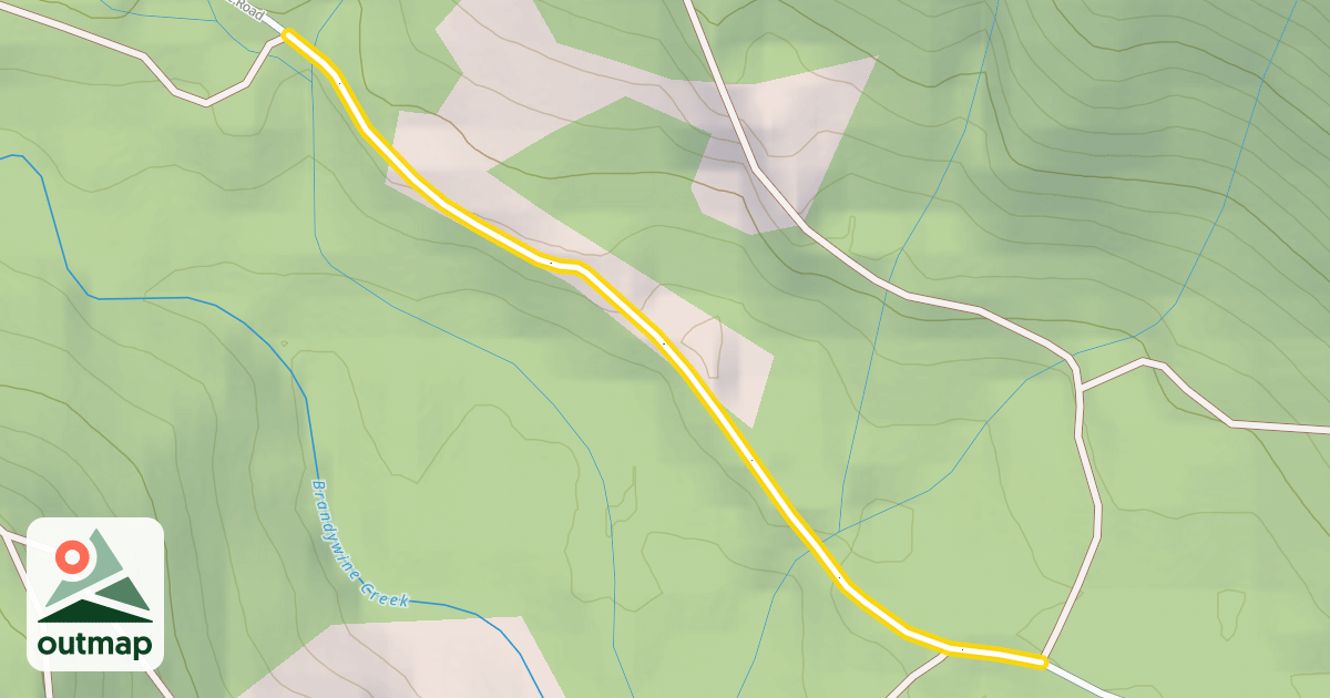 Map of Brandywine Forest Service Road