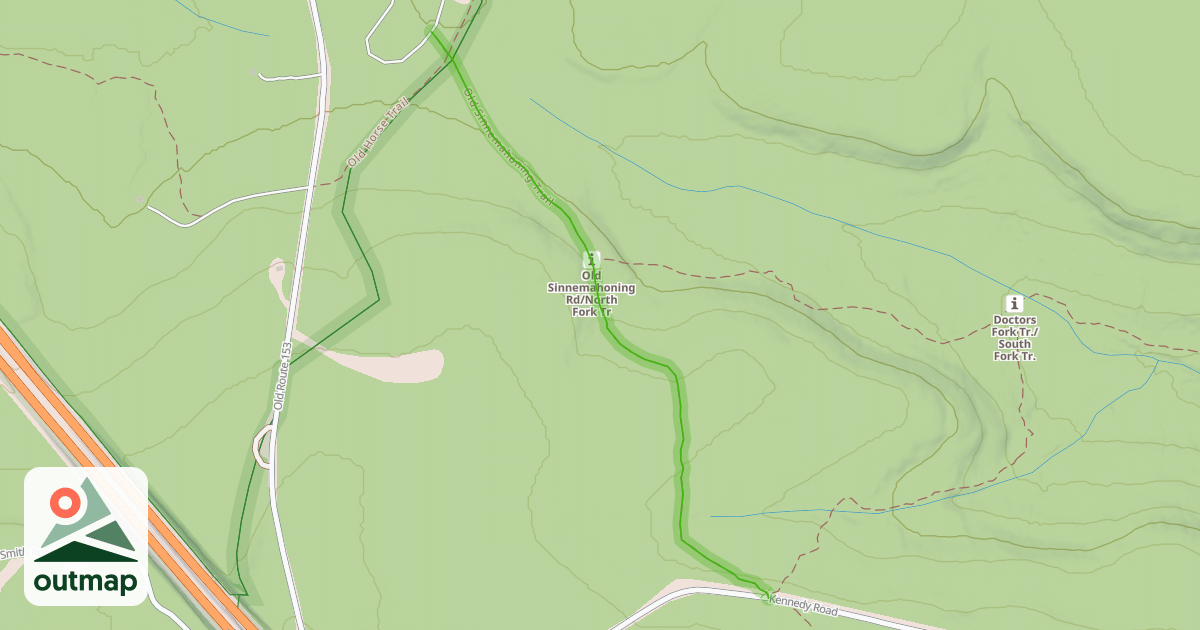 Map of Old Sinnemahoning Trail