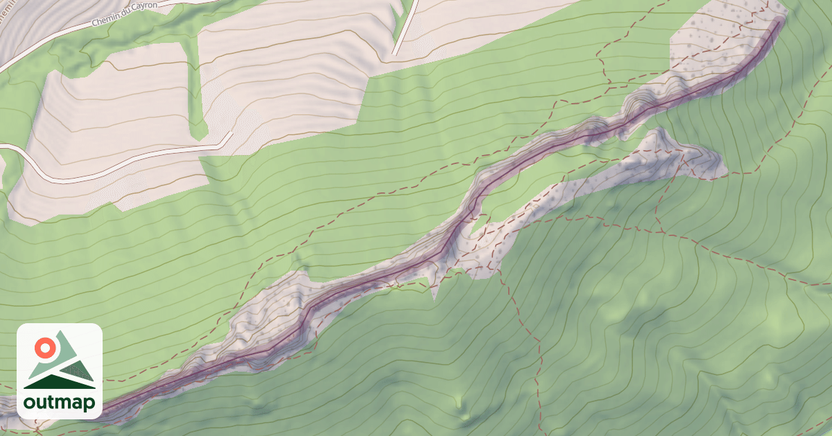 Map of Dentelles Sarrasines