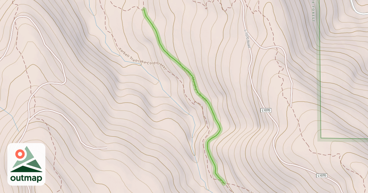 Map of Lower Murphy's Grade