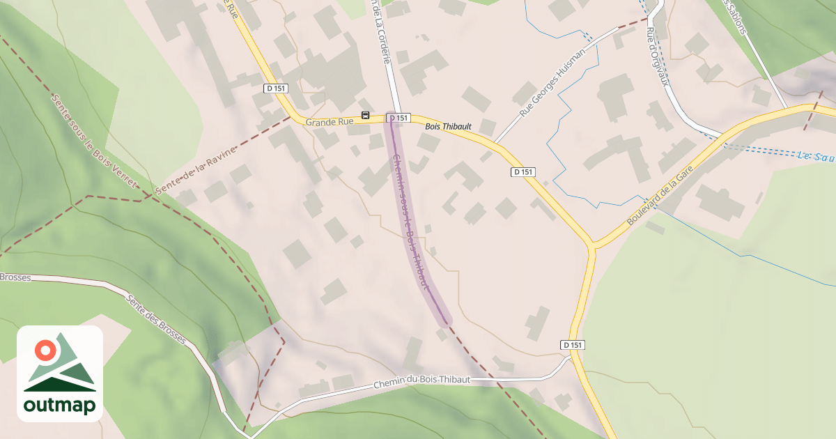 Map of Chemin sous le Bois Thibaut