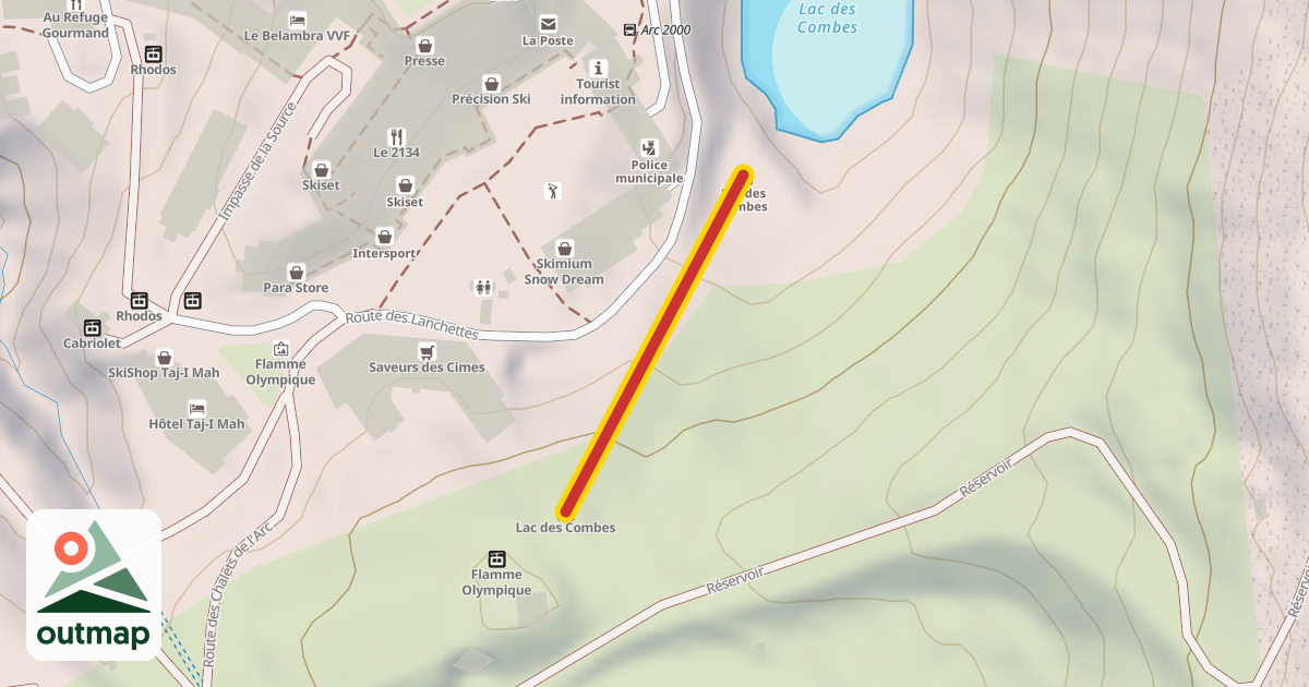 Map of Lac des Combes