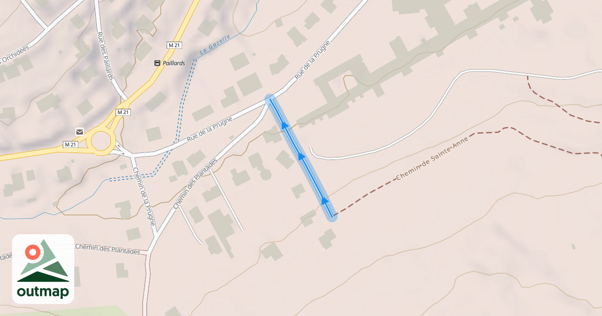 Map of Chemin de Sainte-Anne