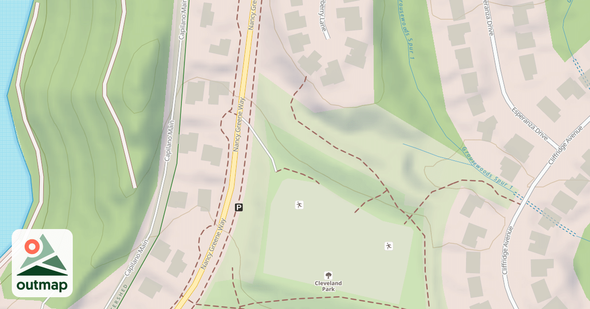 Map of Cleveland Park Sled Run (North)