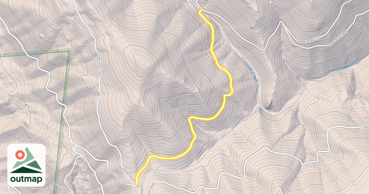 Map of Forest Road 5808